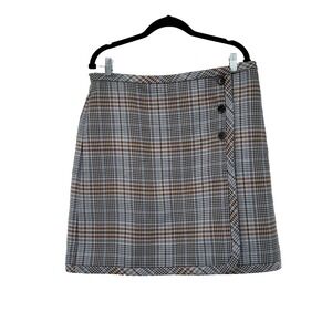 Talbots Plaid Mini skirt lined buttons Twee Academia schoolgirl 12 Preppy